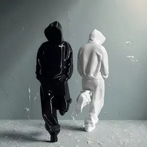 2pcs Faceless Thinker Model Collection Decorations, Durable Plastic Desk Ornaments, Computer Desktop Decoration, Entryway Decor