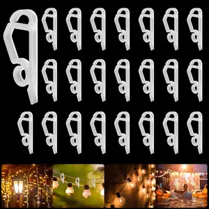 Selftek 120 Pcs Gutter Hooks Clips for Hanging Outdoor Lights, Christmas Light SelfTek