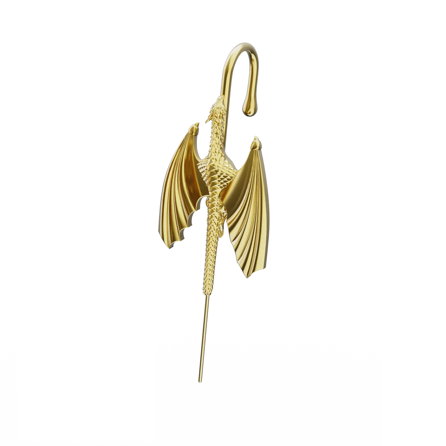 Oreylo Stormscale Dragon Helix Hook Earrings - Unisex Statement Piece, Adjustable Size, Lobes Only, No Helix Piercing Needed, Comfortable, 2.8 - 5.6G