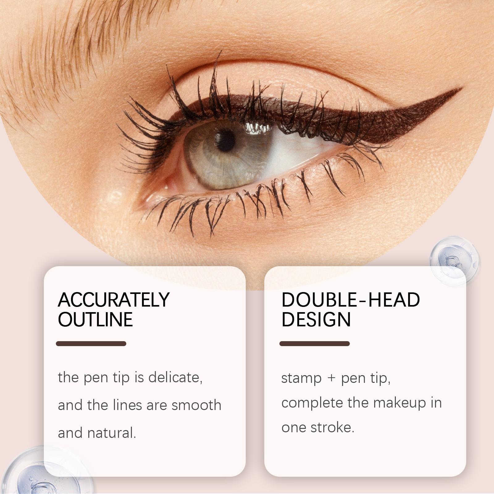 Dual-Ended Rotating Eyeliner (Liquid Eyeliner) — Long-lasting, vibrant color; easy to apply; waterproof liquid eyeliner, perfect for everyday and party looks. Women's Cosmetics marker eyeliner