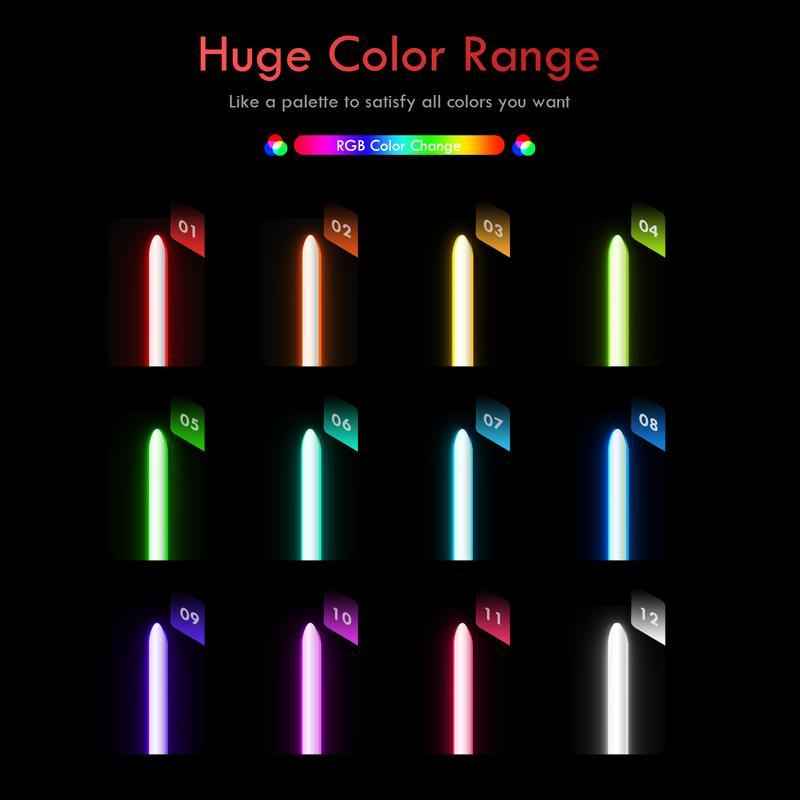 MightyBeanz Metal Handle Darth Revan Lightsaber 92cm PC Blade App Controlled Role Playing Outdoor Sports Dueling Toy with Custom Soundboard Pixel FX Sword Durable Steel