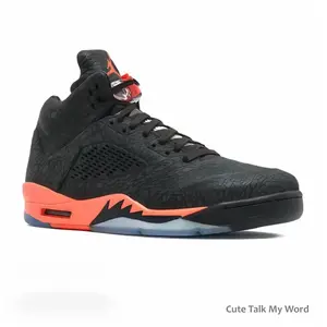 Retro High-Top Sneakers with Purple Tongue & Red Midsole - Iconic Shark Tooth Design for