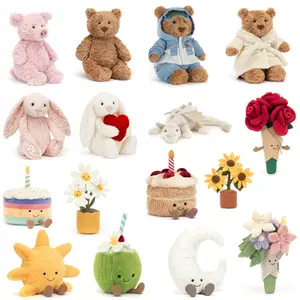 Jellycat Bartholomew Bear Bathrobe Outfit, Amuseables Aruba Coconut, Blossom Beige Bunny - Soft and Huggable Medium-Sized Stuffed Toy, Fun Gift Idea for Kids, Birthdays