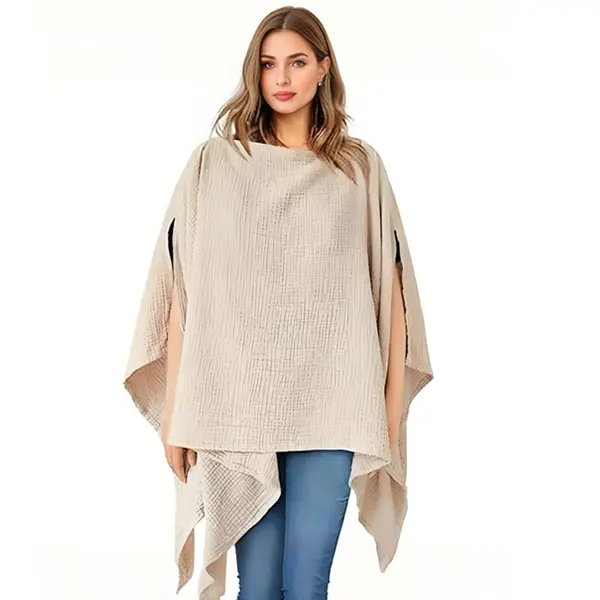 Women's Maternity Double-Layer Pure Cotton Nursing Cover - Shawl for Breastfeeding Infants