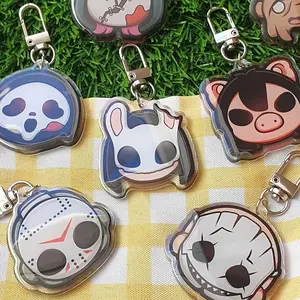 Chibi Killers Acrylic Keychain, Gaming Dead by Daylight Charm, Bag Accessory, DBD Gamer Gift, Unique Keychains for Personal Style, Cute Keychains for Bags and Keys, Durable, Lightweight and Perfect for Personal Style, Collecting and Gifting