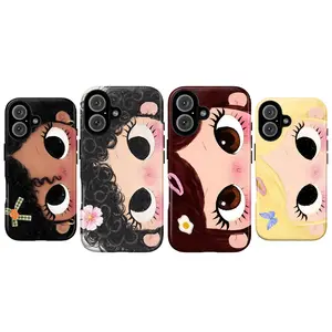 Dreamy INS Glittering Big Eyes Comic Girl Lovely Phone Case, Kawaii Big Eye Anime Cover for iPhone 17 16 15 14 13 12 11 Pro Max X XS & Galaxy S21–S25 Plus Ultra | Sawako Kuronuma, Cute Y2K Cartoon Girl, Anime Girl, Shoujo Girl | Gift for Her Women Girls
