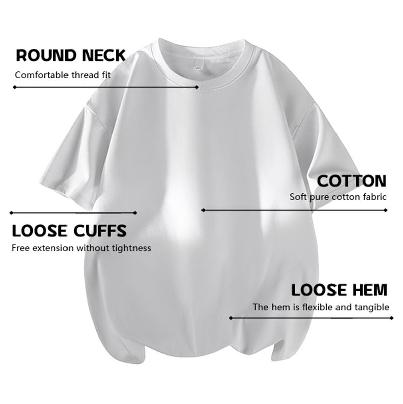 Men's 3PCS 100% cotton Crew Neck T-Shirts Set - Soft Loose Fit Navy Gray Black Tees for Casual Daily Wear