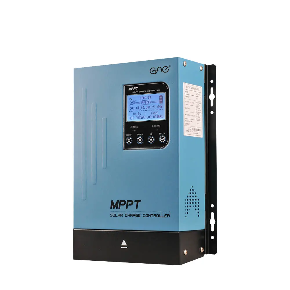 60A MPPT Solar Charge Controller, Multi-Voltage 12V/24V/36V/48V with LCD Display, Compact Design for Commercial Solar Systems, Efficient Power Panel Charger