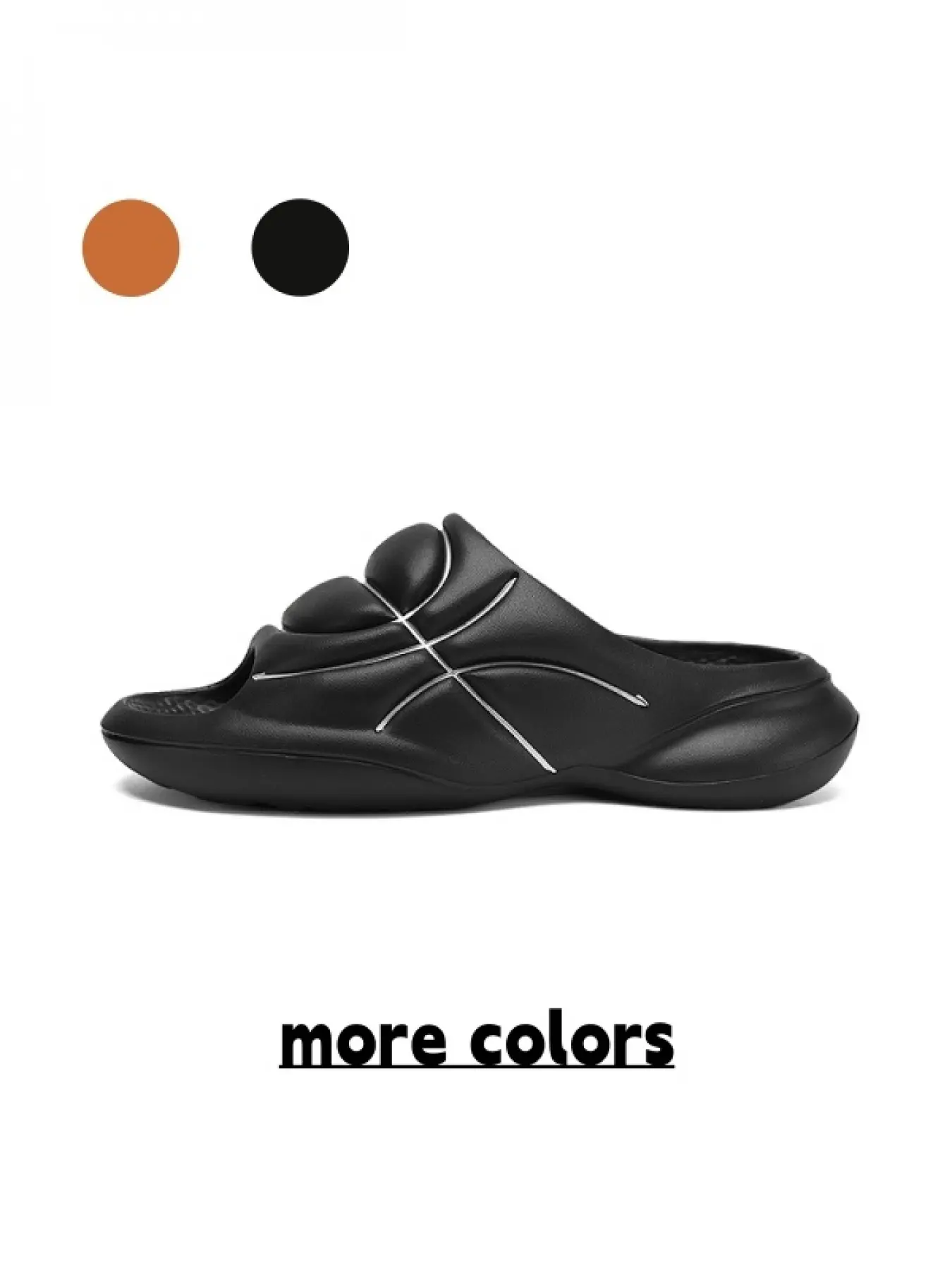 Men's Orange Versatile Basketball-Patterned Slides, Non-slip Cushioned Thick-Sole EVA Slippers, Multi-scenario Use for Home, Commute, Sports & Outdoor Footwear