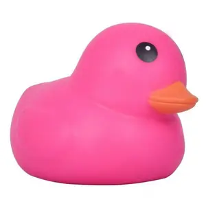 Stretchy Rubber Duck Squeeze Toys, TPR Squishy Stress Relief Pink Duck Fidget Toys for Kids and Adults, Colorful Decompression Sensory Toys for Anxiety Relief #VSG