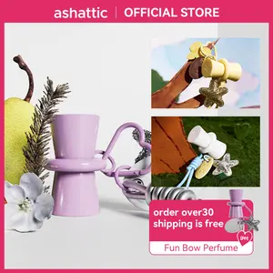 「ASHATTIC」Fun Bow Perfume|Unisex design|elegant floral scent|intense perfume|sweet fragrance|portable for on-the-go use|stylish accessory with natural ingredients.