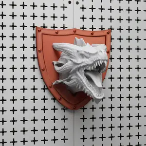 Dragon Head Wall Mount Trophy l Mythical Fantasy Wall Decor | Unique 3D Printed Gift for Dragon and Wyvern Lovers and Fans