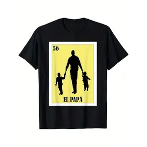 Humorous Mexican Inspired Dad T shirt featuring El Papa Cartoon Design Made from 100 Cotton Casual Crew Neck All Season Shirt for Adults