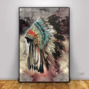 The Beautiful Native Headdress Poster/Canvas poster Artistic Decor