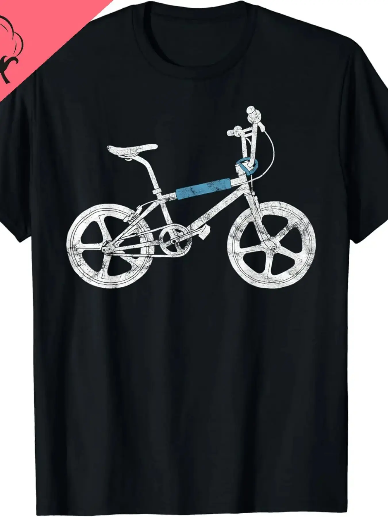 Men's & Women's Vintage 80s 90s BMX Bike Graphic T-Shirt - Retro BMX Racing Design with BMX Track Art - Heavyweight Tee Suitable for Retro Bike Riders, Casual Streetwear, All-Season