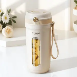 Portable Electric Juicer Cup - USB Rechargeable Multifunctional & Ice Crusher, Large Capacity with Detachable Straw, Travel Mug Design for Home/Outdoor Use - Fast Juicing, Smoothies Blenders, Gift for Holidays