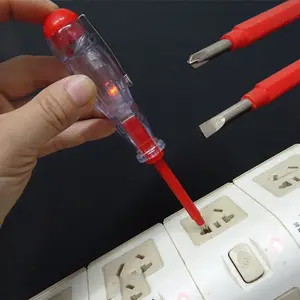 Electrician's Test Pen, Cross One-word Dual-purpose Insulated Screwdriver, Household Small Electrical Appliance Repair Tool, Voltage Tester