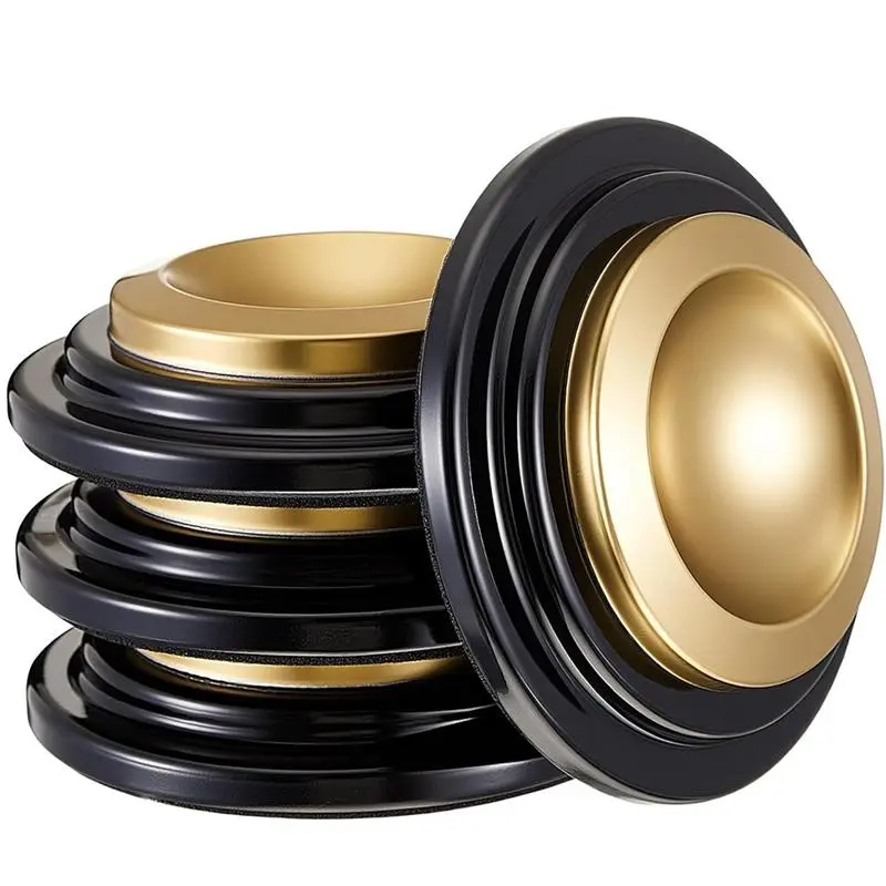 Piano Caster Cups,Metal Rubber Caster Cups for Hardwood Floors,Heavy Duty Non-Slip Felt Bottom Leg Pads for Furniture