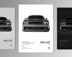 Dodge Challenger SRT Hellcat Redeye Poster No Framed Print | Wall Art | Car Photography