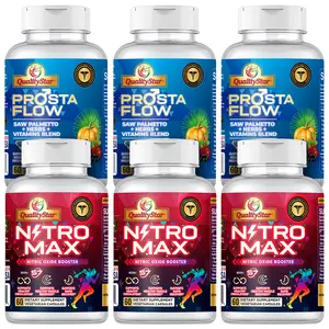 Prosta Flow + Nitro Max- Men’s Performance & Vitality Bundle – Energy, Circulation & Prostate Support & Daily Vitality Support | 90 Day Supply