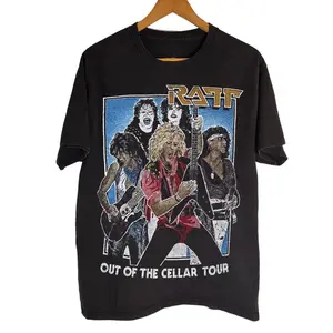 Vintage Ratt '84 Out Of The Cellar Tour In Black Unisex T- Shirt