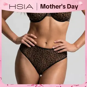 HSIA Leopard Wild High Stretch Briefs Soft Breathable Mesh Panty