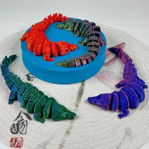 Realistic Crocodile Models, Multicolor 3D Printed, Realistic Eyes, Fully Jointed, Art Office Decor, Perfect Gift for Friends and Family