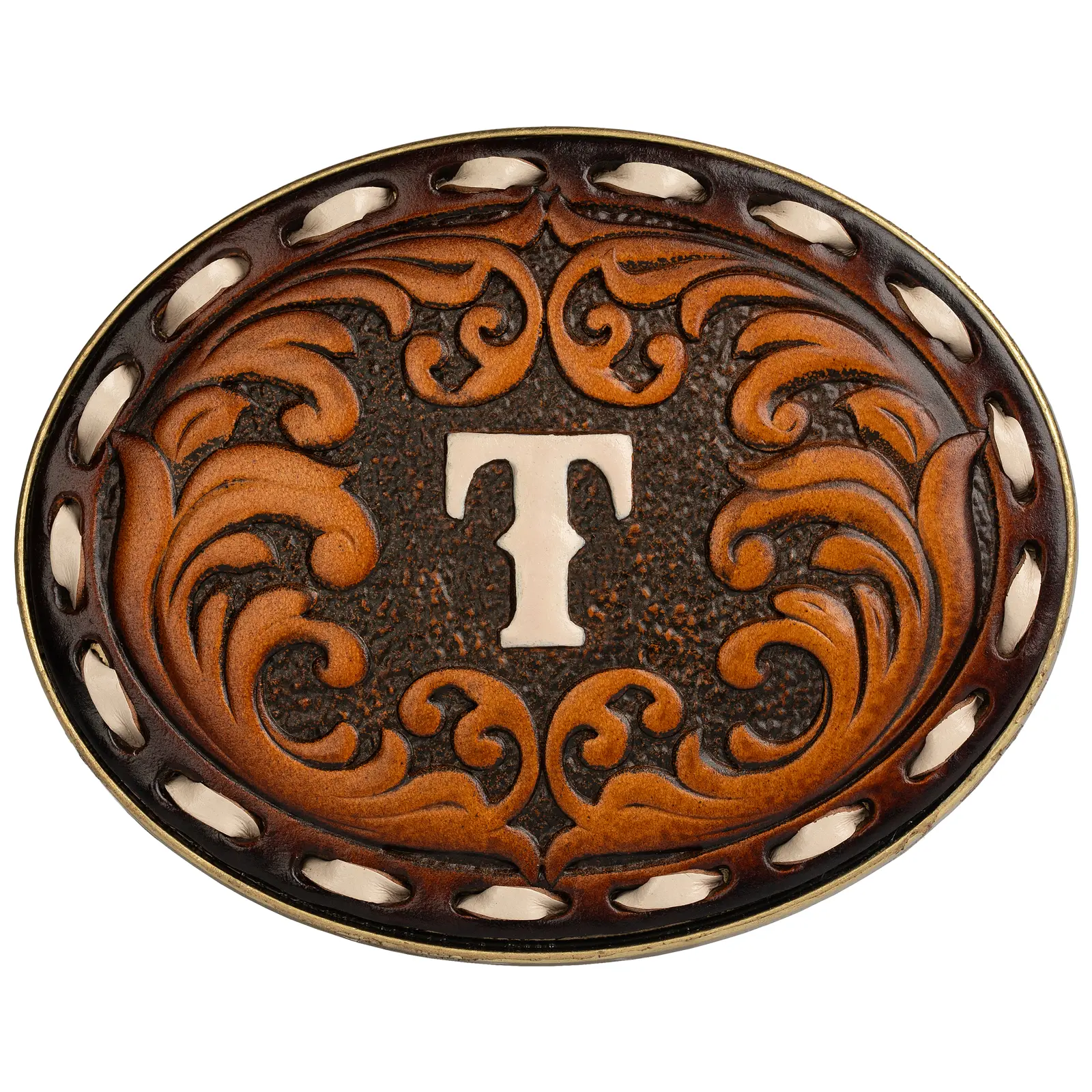 Western Belt Buckle for Cowboy & Cowgirl - Handmade Leather Engraved Initial Letter (A-Z)  - Western Style Accessory，Handcrafted Bespoke Belt Buckle，Cowboy Belt Buckle，Belt Buckles men，Western Belt Buckle,Texas Belt Buckle,Gift for Cowboy