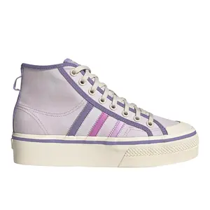 adidas Womens Nizza High Platform Sneakers Shoes Casual - Pink, Purple