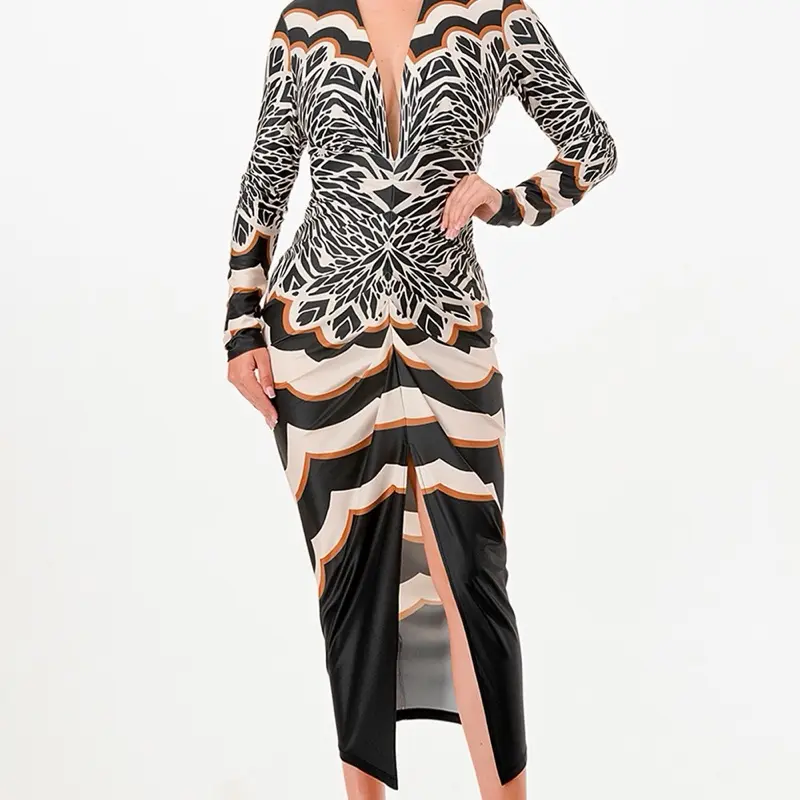 long sleeve long black sequin dress Ever-Pretty Plus Size Sequin Chiffon Formal Dress with 3/4 Sleeves