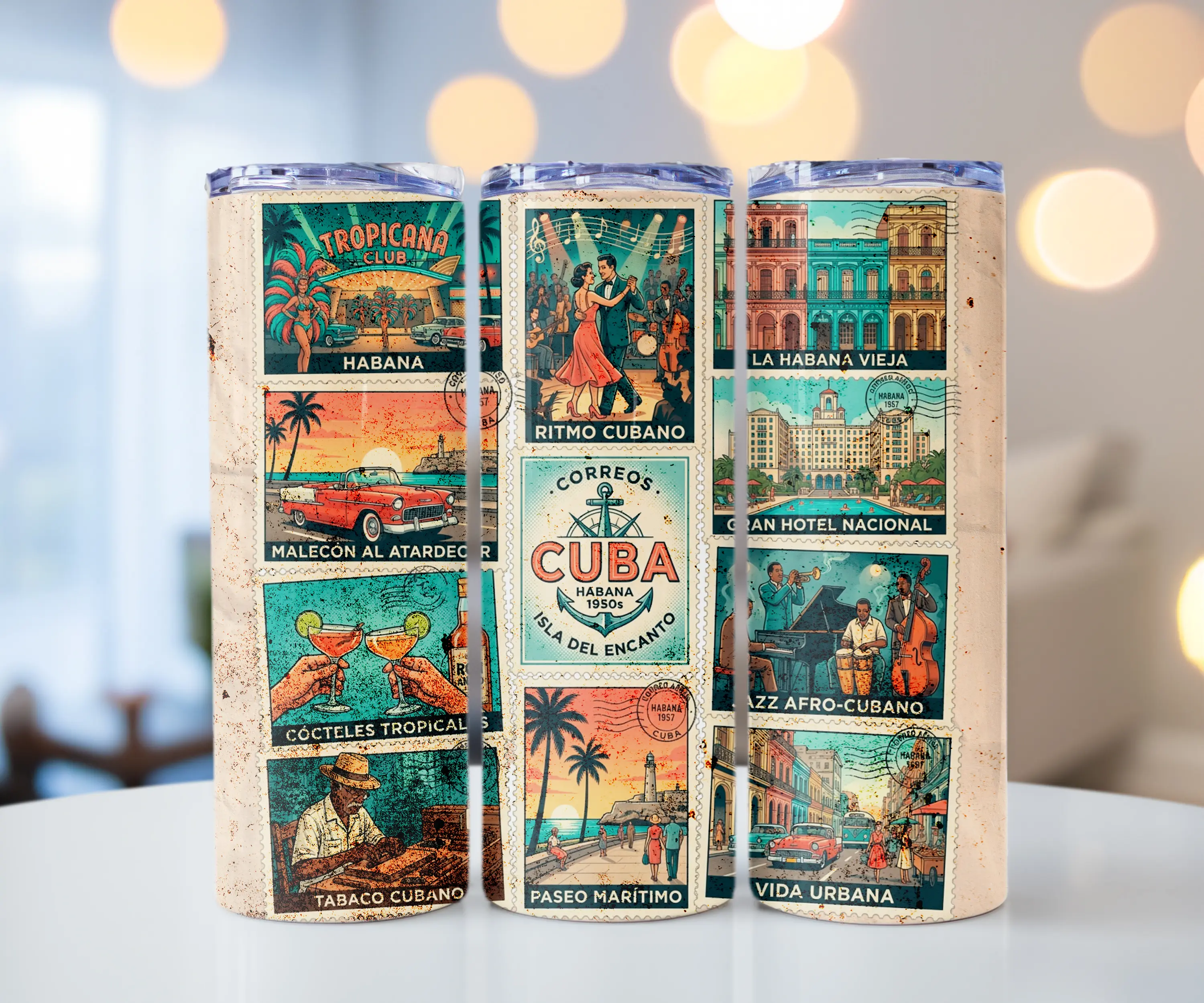 Vaso de 20oz Cubano / Tumbler 20oz de Cuba / Mantiene el Frio y el Cliente por mas de 8 Horas.