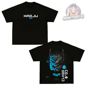 Kaiju No. 8 Vintage Washed T-Shirt Kafka Hibino Transformation Graphic Tee Retro Anime Streetwear Monster Hunter Aesthetic Apparel aot