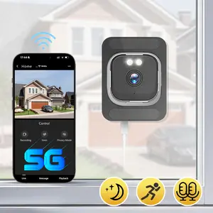 Window Cam, WiFi Wireless Camera - HD 1080p Dual-Band WiFi Indoor Window Security Camrera, Glass-Mount No-Drill Install, Clear Outdoor View, Color Night Vision, AI Motion Detection, Easy Setup for Home & Apartment, Wireless Wifi Cameras
