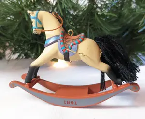 Vintage Hallmark Rocking Horse Christmas Ornament