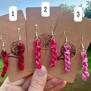 Yarn skein earrings