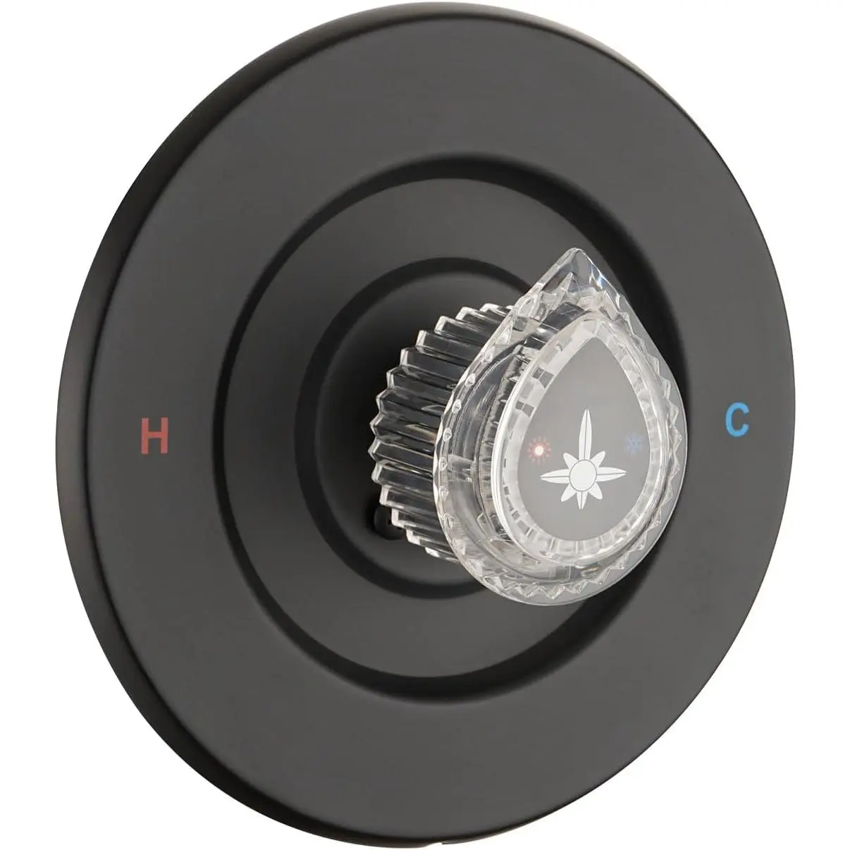 Shower Faucet Trim Kit Compatible with Moen Fit Chateau Valve Only, Pull-on Push-off Design Knob Handle, Matte Black