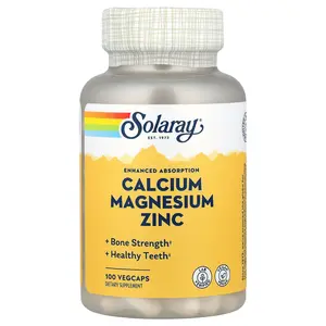 Solaray Calcium Magnesium Zinc, 100 VegCaps