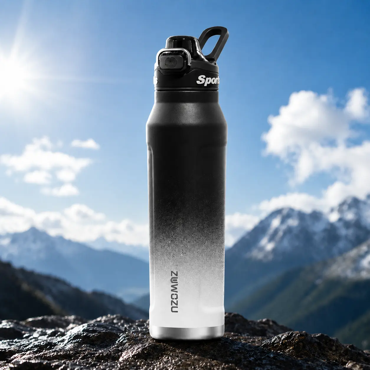 Multi-Size Vacuum Insulated Stainless Steel Water Tumbler Flask - 24/32/50oz, Modern Double-Wall, Leakproof, 2-in-1 Straw Lid, 12H Hot/24H Cold, Sturdy Portable Drinkware for Gym & Outdoor Enthusiasts