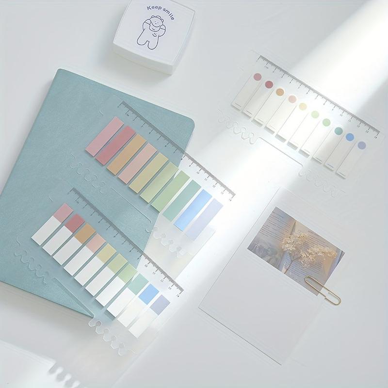1200 Sheets PET Sticky Index Tabs Morandi Page Markers Writable Removable Book Flags for Books Files Office Supplies