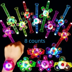 Random Color Light Up Wristband, 8 Counts/set Glow in The Dark Wristband, Party Favors Assortment for Birthday Wedding Festival