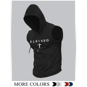 Men's Fashion Hooded Sports Vest, Casual Summer Wear, Moderate Fabric Thickness, Fitted Style, Ideal for Outdoor Activities