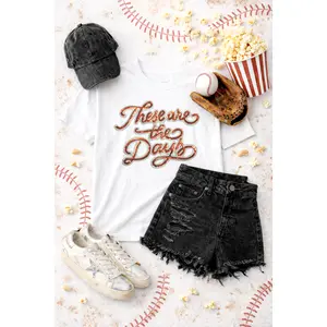 These Are The Days Orange Sequin Patch Tshirt