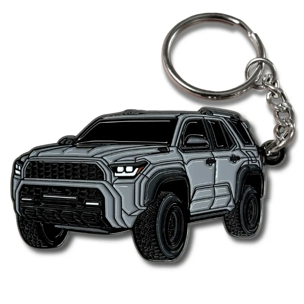 2025 4Runner 6th Gen Keychain Accessories, Premium Key Fob Cover for Toyota 4Runner & Sequoia Owners, For Off Road Enthusiasts & SUV Lovers, Rugged Automotive Gift for Daily Carry