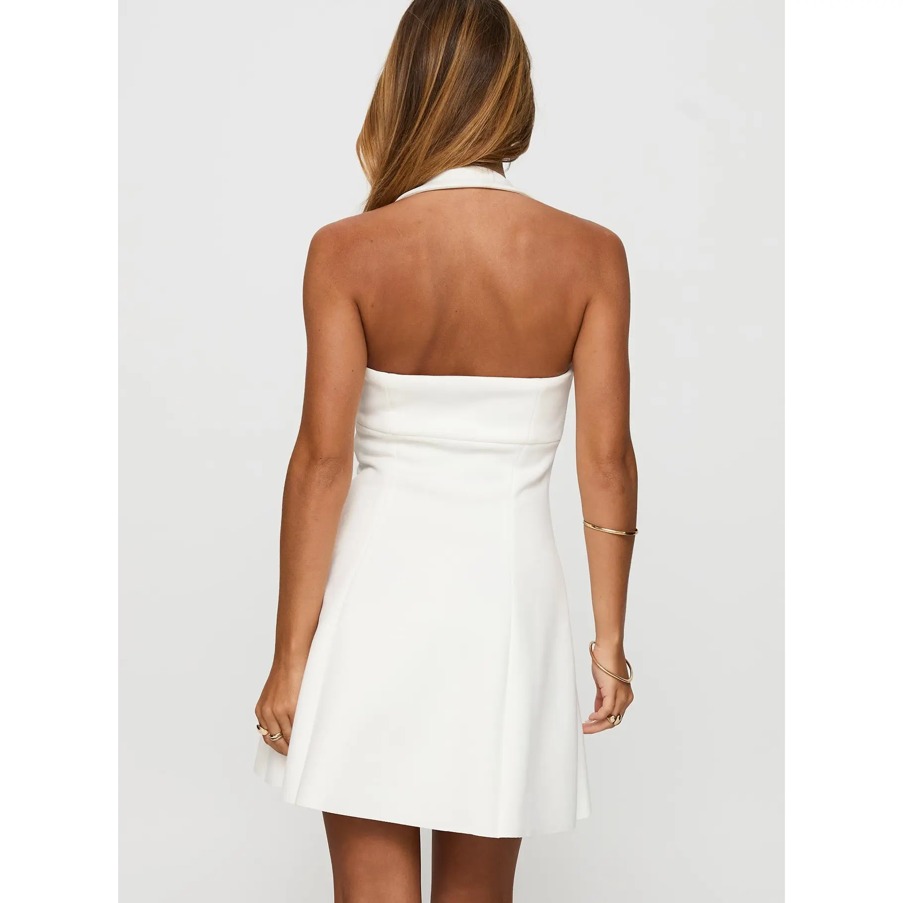 Alyn Halter Mini Dress White - TikTok Shop