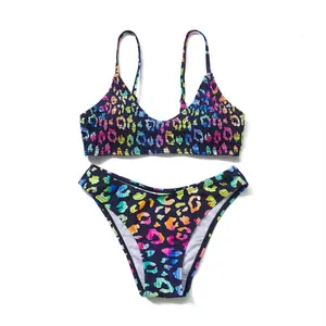 Women's Two Piece Bikini Set with Adjustable Straps