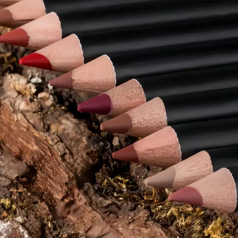 Easy Coloring Lip Liner Pencil Set, 12pcs/box Matte Lip Liners, Long-Lasting Matte Lipliner for All Occasions, Lip Makeup Cosmetic Kit, Lip Product