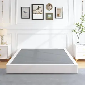 ALDRICH Box Springs King Size 9 Inch, Heavy Duty Metal Frame Mattress Foundation with Easy Clean Cover, Noise Free, Easy Assembly