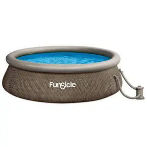 Funsicle QuickSet Ring Top Above Ground Swimming Pool, Basketweave