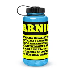 ADHD Warning Wide Mouth Water Bottle