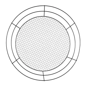 16" DIA Wire Wreath Frame with Wire Mesh Center "WOJ EXCLUSIVE"